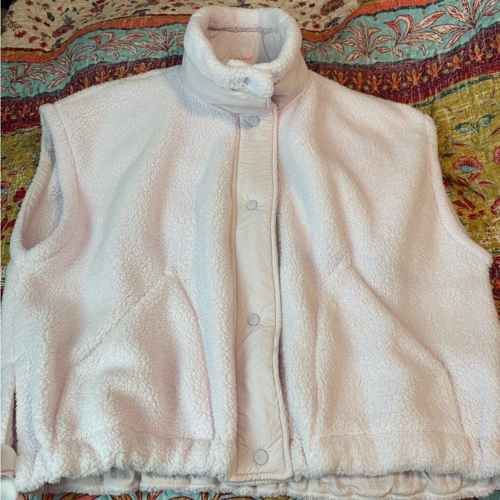 Free people movement baby pink Sherpa Vest